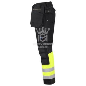Hi VIS กางเกงใส่ทำงานขายาวของผู้ชายแบบตรงลายทางโค้งตามสั่ง - Product Image 3