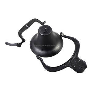 Cloche à dîner en fonte de fer polie dorée de 14 pouces, style antique vintage, décoration de vacances - Product Image 4