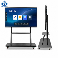 Tableau blanc numérique infrarouge portable ZDHQ 4K 55 pouces, tactile 20 points, Android + Windows OS, sans fil, collaboration interactive pour entreprises
