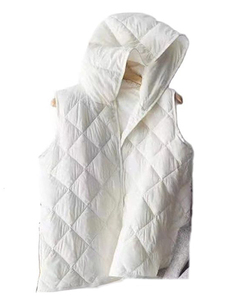 Chaleco sin mangas Puffer invierno cálido suelto Stand Collar corto mujeres Puffer chaleco abrigos sin mangas invierno Crop Puffer chaleco hombres - Product Image 2