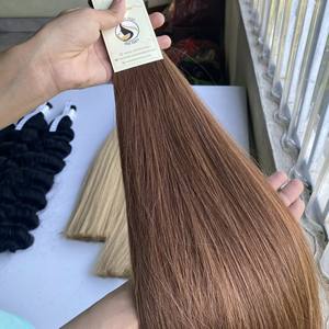 Extensiones de Cabello 100% Natural sin procesar, cabello humano virgen de visón liso a granel, color negro, Rubio, Balayage, 11A - Product Image 2