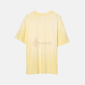 Venta al por mayor de los hombres de gran tamaño de la camiseta impresa Digital de algodón gráfico personalizado DTG patrón Streetwear de alta calidad camiseta en blanco - Product Image 2