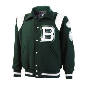 Tissu respirant de veste d'université de collège de baseball sur mesure pour hommes les plus vendus avec décoration de broderie - Product Image 2