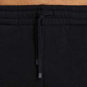 Pantalones de chándal de pierna ancha ligeros negros para hombre, cintura con cordón, ajuste relajado, cómodos joggers de lana, ropa informal para gimnasio - Product Image 3