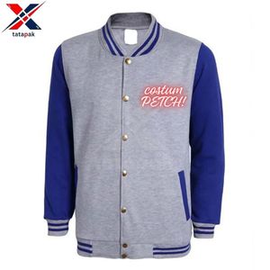 Chaquetas de Cuero Estilo Universitario para Hombre, Delgadas, con Cuello Alto, Mangas Letterman, Logotipo Frontal, Servicio OEM - Product Image 6