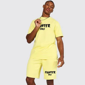 Ensemble short et chemise surdimensionné avec logo Dtg pour homme été 100% coton T-Shirts Shorts mode 2 pièces pour homme ensemble court - Product Image 1