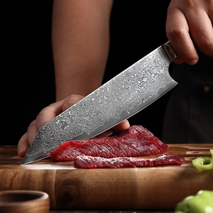 Venta al por mayor personalizado de alta calidad OEM ODM servicio profesional Damasco acero cocina Chef cuchillo con desierto hierro madera mango - Product Image 3