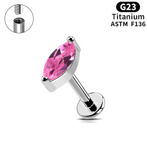 Youkeen Factory Pink Studs Titanium <span class=keywords><strong>Piercing</strong></span> Jewelry Daith <span class=keywords><strong>Piercing</strong></span> Jewelry Pricing <span class=keywords><strong>De</strong></span> Argola Titnio Flat Back Pendientes - Product Image 2