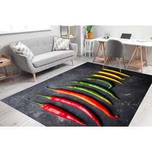 Alfombras Coloridas con Estampado de Pimientos, Alfombra Divertida, Alfombra Moderna, Alfombra Suave No Tejida - Product Image 3