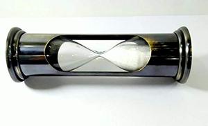 Minuteur en laiton vintage de haute qualité avec horloge à sable en verre transparent pour la décoration de bureau, de maison et de table - Product Image 4