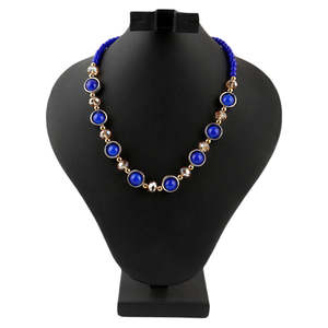 Collar de cuentas para mujer - Azul real - Product Image 1
