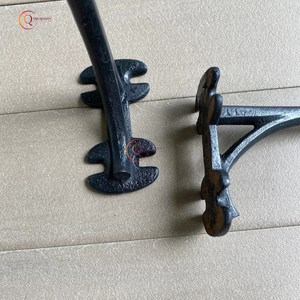 Juego de 2 colgadores decorativos de pared de hierro puro con recubrimiento de polvo negro y ganchos de último diseñador ganchos duraderos de alta resistencia para decoración del hogar - Product Image 2