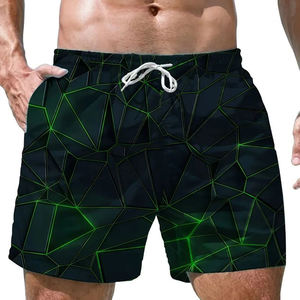 Pantalones cortos de playa para hombre de nuevo estilo, cómodos y antiarrugas, diseño de logotipo de nombre personalizado, tela de malla de alta calidad, teñido liso personalizado - Product Image 5