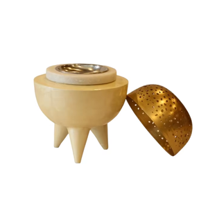Quemador de incienso de forma redonda de diseño único, quemador Bakhoor, quemador Oud para decoración del hogar, soporte de incienso de mesa para Hotel - Product Image 1