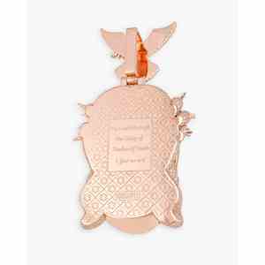 Pendentif Jésus en or 14 carats émaillé avec moissanite, bijoux haut de gamme pour les chrétiens - Product Image 1