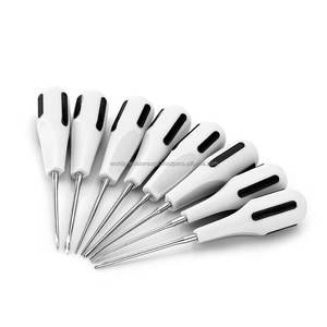 Ensemble de 8 élévateurs de racines luxatrices ergonomiques, instruments manuels de chirurgie dentaire et buccale, outils d'extraction dentaire en acier inoxydable - Product Image 5