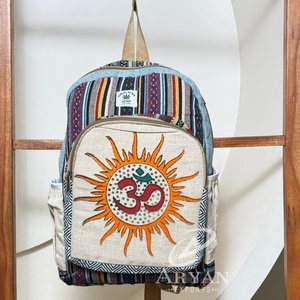 Nouveau sac à dos écologique personnalisé sac de jour en chanvre unisexe sac à dos simple élégant sac à dos pour ordinateur portable en chanvre biologique avec tissu de chanvre sauvage - Product Image 1