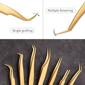 แหนบขนตาแบบกำหนดเองที่มีด้ามจับหัวใจแหนบต่อขนตาพร้อมที่หนีบขนตา - Product Image 2