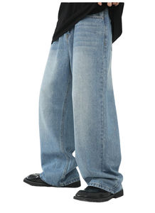 Pantalones vaqueros rectos de talla grande para hombre de tendencia superior Nueva moda Ropa activa antiarrugas cómoda con tarifa razonable - Product Image 4