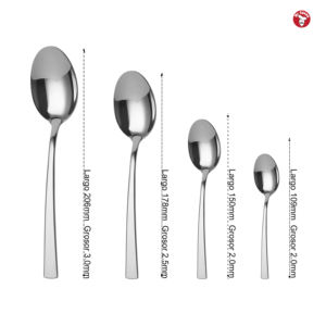 Mr.Spoon Série Montaña Cuillères à soupe, 206 mm, Acier inoxydable 18/0, Argenté, Compatible lave-vaisselle. Idéal pour la maison, l'hôtel, le restaurant. - Product Image 2