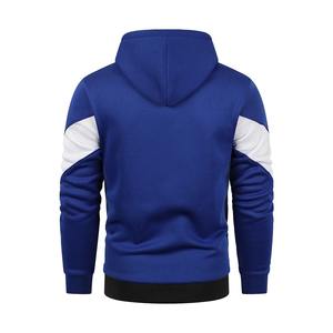 Sudadera con capucha de retazos con cremallera ajustada para hombre, sudadera informal deportiva para exteriores con estampado Digital de poliéster/algodón para verano - Product Image 3