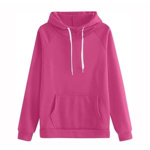 ชุดวอร์มผู้หญิงแบบลำลองมีฮู้ดเข้ารูปสีพื้นพิมพ์โลโก้แบบกำหนดเองน้ำหนักเบาระบายอากาศได้ดีแห้งเร็ว - Product Image 2