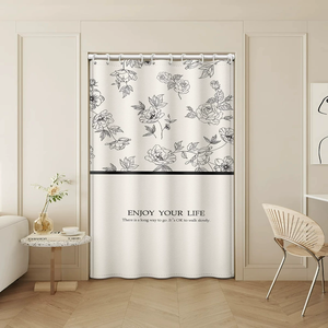<span class=keywords><strong>Rideau</strong></span> de <span class=keywords><strong>douche</strong></span> imprimé numérique de service de conception de couleur personnalisée de vente chaude en polyester classique rétro de luxe de haute qualité - Product Image 2