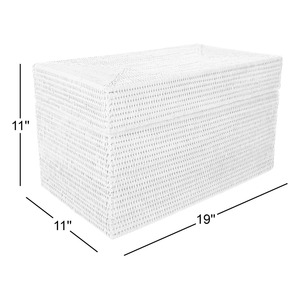 Rattan <b>basket</b> <b>with</b> opening <b>lid</b> Handmade Storage <b>Basket</b> Wholesale eco-friendly Made in Viet Nam - Product Image 2
