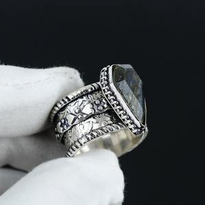 Labradorite Coffin Shape Silver 925 Sterling Silver <b>Ring</b> Labradorite Coffin Shape Stone Silver <b>Spinner</b> <b>Ring</b> Handmade Girls <b>Ring</b> - Product Image 5
