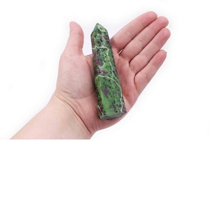 Precio al por mayor en Soha Agate Natural Ruby Zoisite Crystal Towers Puntos pulidos altos para meditación y trabajo energético a la venta - Product Image 4