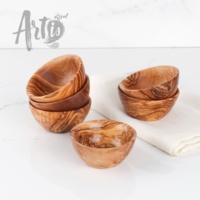 ArtisRaw Moderne Ecologische Handgemaakte Olijfhouten Schalen Klein Tafellaat Servies Fruit Schaal Huisdecoratie Kartonnen Verpakking Model
