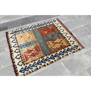 Alfombra de 3.6x4.5 pies, Alfombra Turca Vintage, Alfombra de Lana Azul - Product Image 3