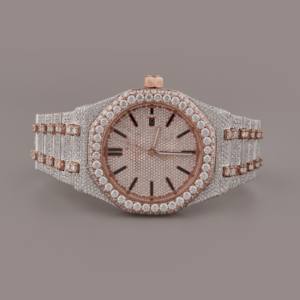 Reloj de Cuarzo ETA con Detalles de Diamantes para Niños, Reloj de Lujo con Correa de Acero Inoxidable, Esfera de Cristal, Ligero, Edición Limitada - Product Image 1
