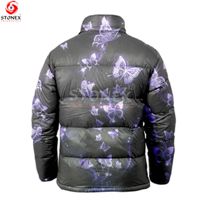 Chaqueta de Invierno Acolchada para Hombre, Diseño Casual con Cuello Alto de Lona, Cálida - Product Image 2