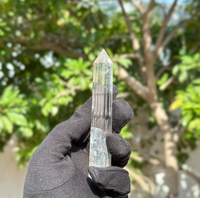 Baguette de massage en quartz cristal propre grande taille baguette d'obélisque de guérison pour point de cristal de guérison par cristal ALIF et agate