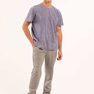 T-shirt de haute qualité T-shirt uni vierge T-shirt en coton pour hommes T-shirts lavés à l'acide disponibles en stock - Product Image 6