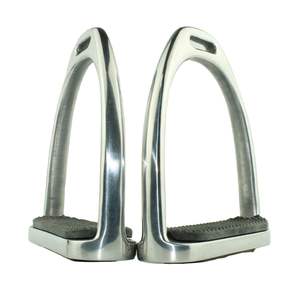 Material sólido Suministros para montar a caballo Offset Flexible Ecuestre Aleación de aluminio Carreras de caballos Estribo antideslizante - Product Image 6