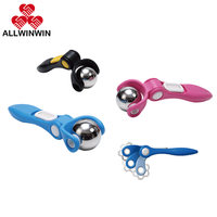 ALLWINWIN RMB57 Balle de massage à rouleaux - Masseur plantaire chaud/froid en acier inoxydable à angle réglable pour fasciite plantaire