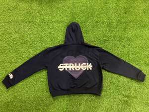 Sweat-shirt pour hommes en coton molletonné lourd imprimé personnalisé Sweat à capuche avec double fermeture éclair teint uni - Product Image 4