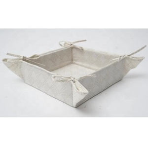 GOTS Approved Hand Woven Smart <b>Wicker</b> Linen <b>Basket</b> Cotton Cloth Lining Rustic Style Flower Design for Bread Roti Storage Kitchen - Product Image 6