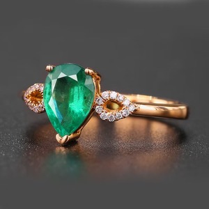 Emerald Cut 925 Sterling Silver or Gold Plated Emerald Engagement Handmade <b>Ring</b> for Women <b>Indian</b> Weddings Wholesale Fine Jewelry - Product Image 6