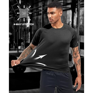 Tenue d'entraînement sportive deux pièces pour hommes T-shirt confortable et décontracté respirant pour les séances de sport d'été - Product Image 4