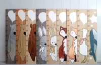 Cadre photo en bois personnalisé Delarchi pour enfants avec un design fantastique - Impression en relief personnalisée à deux couleurs