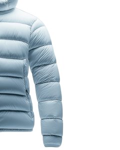 แจ็กเก็ตขนเป็ดมีฮู้ดสีฟ้าอ่อนสำหรับผู้ชายเสื้อนอกบุนวมให้ความอบอุ่นในฤดูหนาวโค้ทกันความร้อนน้ำหนักเบาสำหรับกลางแจ้งและสตรีท - Product Image 2