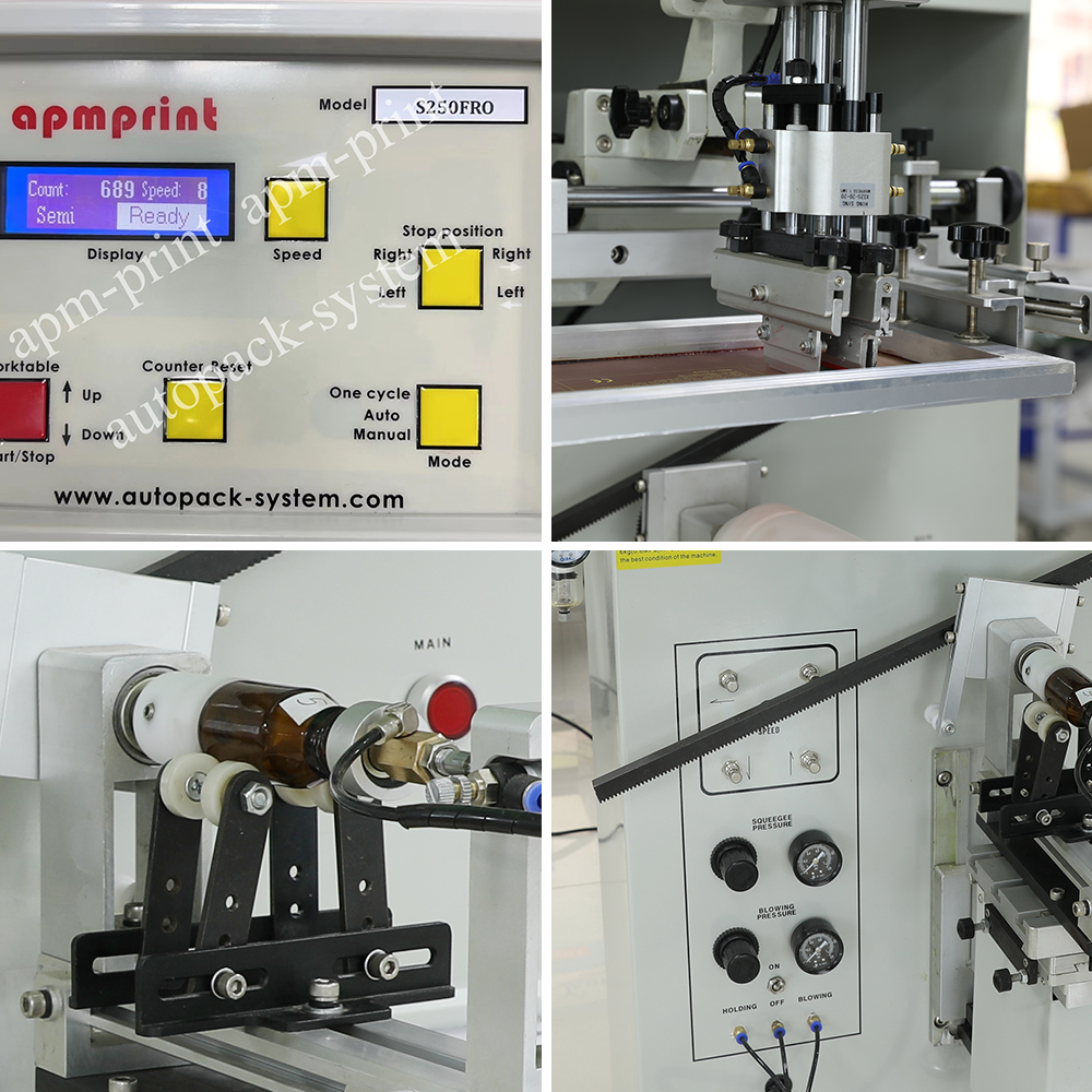 semi automatic rotary cup screen printing machine