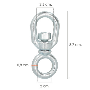 Grillo Girevole Semplice in Acciaio 8 mm. - Product Image 3