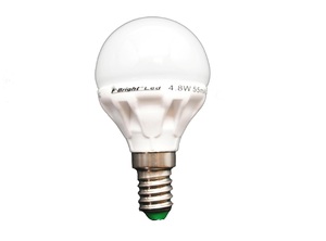Lampada sferica in ceramica LED E14 5,5W 3000K 380Lm (F-Bright 2601240) - Product Image 1