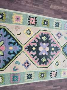 พรมขนสัตว์โบราณคุณภาพสูงพรมผูกปมด้วยมือหรูหราห้องรับแขก2.8x8สีเขียวขนาดเล็กลายดอกไม้ - Product Image 5