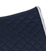 Tapis de selle de saut d'obstacles en satin premium, élégant, matelassé losanges, avec double corde torsadée et logo personnalisé - Product Image 4