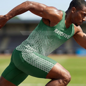 Ropa de Entrenamiento Deportiva para Atletismo, Uniforme de Pista y Campo, la Mejor Calidad, Diseño Personalizado, 100% Poliéster, Antibacteriano, Transpirable y Ligero - Product Image 4